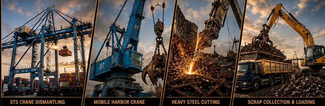 Crane dismantling operations